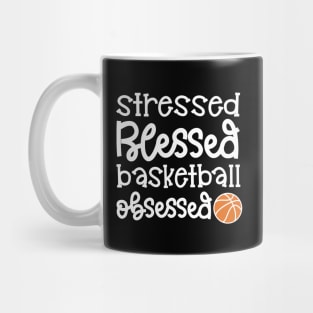 Stressed Blessed Basketball Obsessed Girls Boys Cute Funny Mug